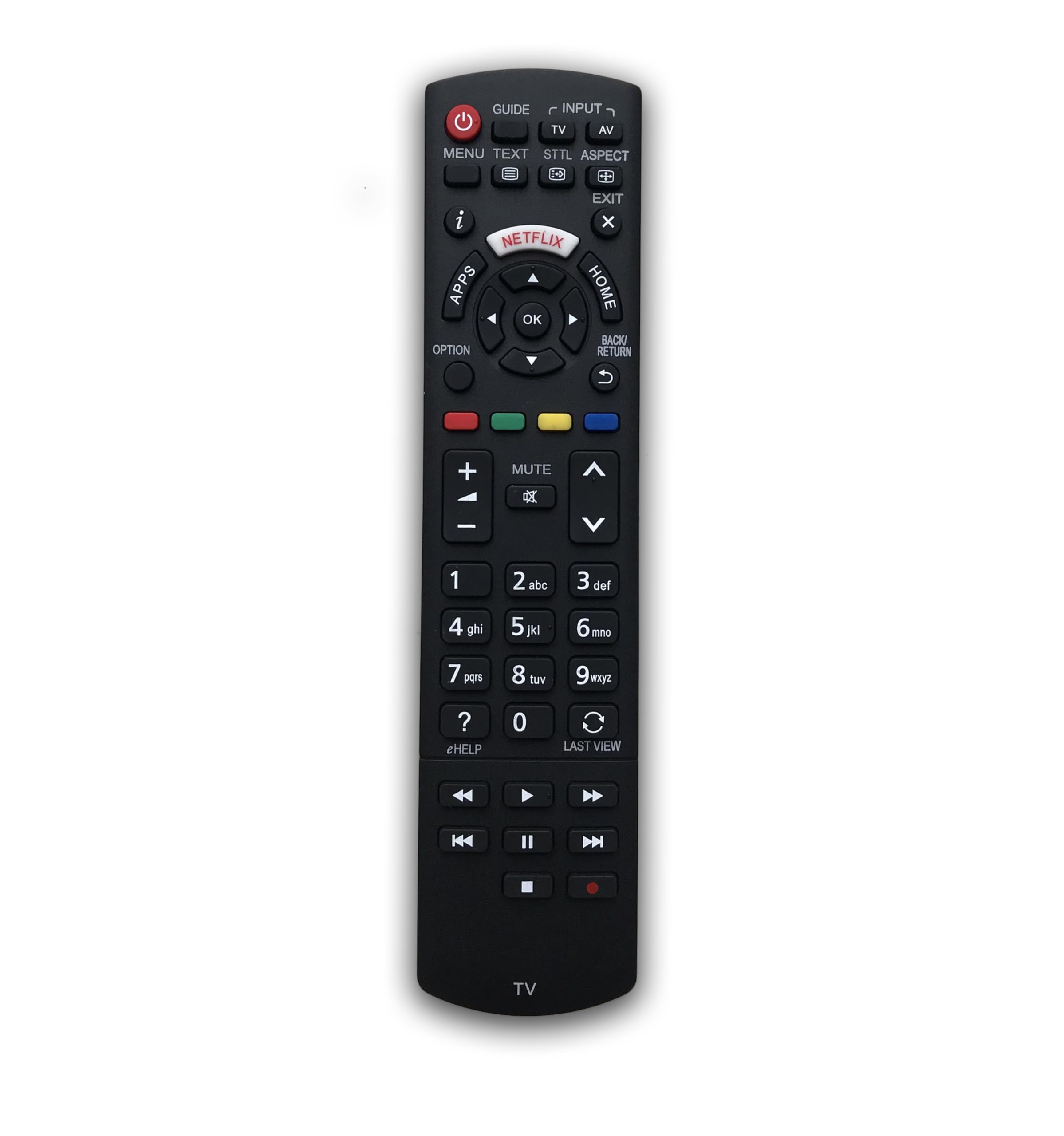N2QAYB001009 Replacement Remote Control for Panasonic LCD LED TV TX-24CS500B TX-24CS500E TX-32CS510E TX-32CS600B TX-40CS520B TX-40CS520E TX-40CSR520