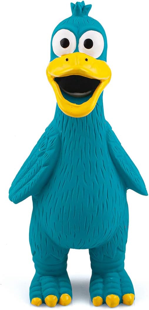 Kitchen & Dining : Chiwava 9.3 Inch Squawking Latex Dog Toy Quacking Duck Squeeze Squeak Interactive Play for Medium Large Dogs Color Blue : 