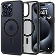 Spigen Ultra Hybrid MagFit Designed for iPhone 15 Pro Max Case (2023) [Anti-Yellowing] [Military-Grade Protection] Compatible with MagSafe - Frost Black
