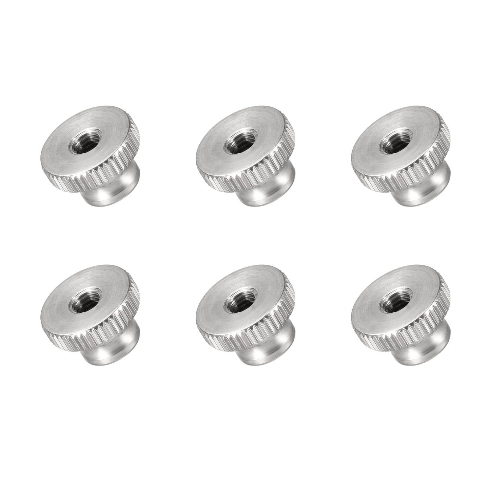 METALLIXITY Knurled Thumb Nuts (M5x16x10mm) 6pcs, 304 Stainless Steel Round Rod Hand - for House Construction Hardware Fasteners