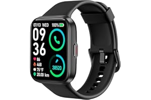 SKG Smart Watch for Men Women Android iPhone with Alexa Built-in & Bluetooth Call(Answer/Make Call) 1.69" Fitness Tracker wit