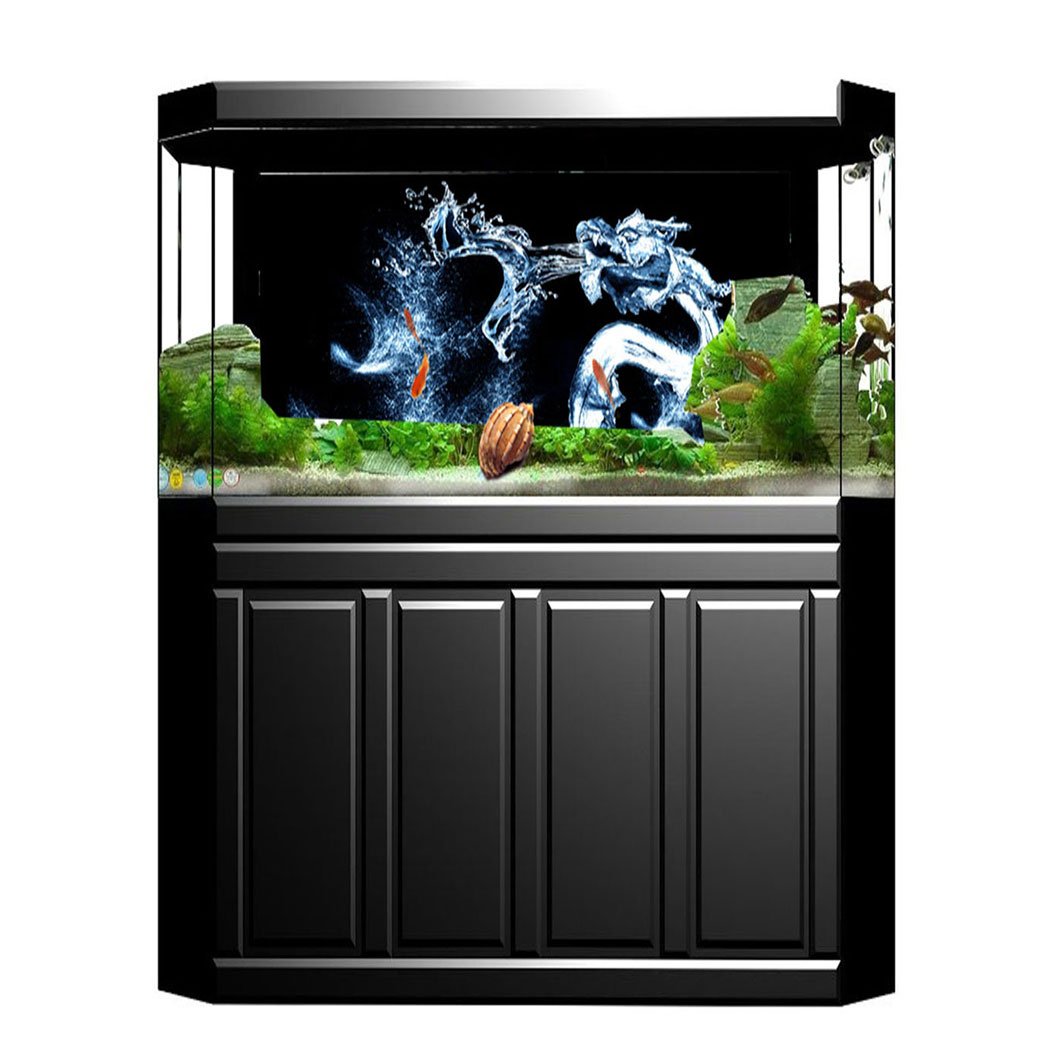 Water タンク 水槽 背景 Yokcxc0704 Kf Lszqt 70 1 背景 Yokou B07f84lpg1 ゴールデンドラゴンステッカー 静電気でくっつく 24 X11 8 装飾的 Dragon 24 魚 壁紙 その他 正規