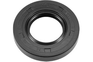 uxcell Oil Seal, TC 25mm x 48mm x 8mm Nitrile Rubber Cover Double Lip with Spring for Bearing Shaft, Black Pack of 1