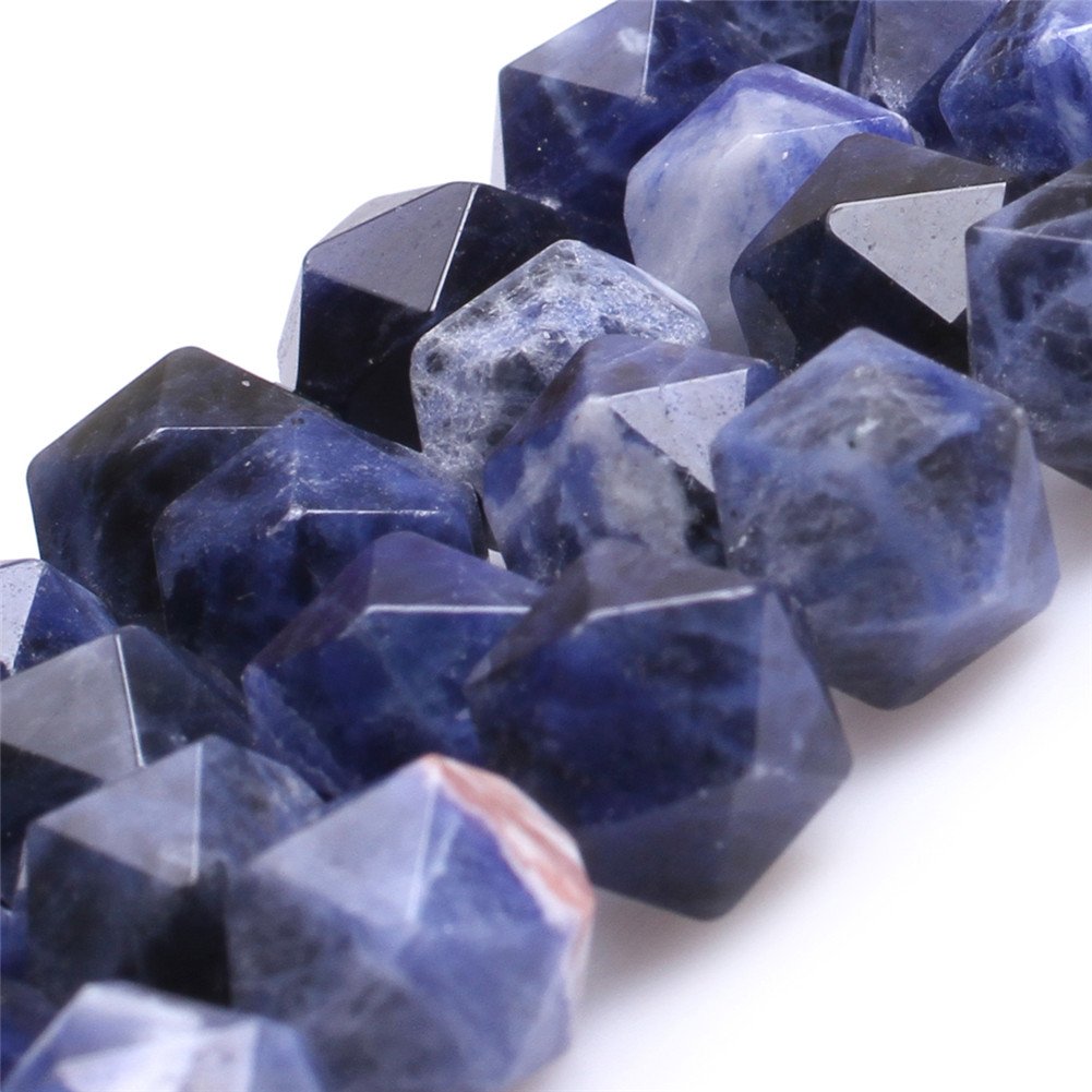 AAA Grade Faceted Semi Precious Gemstone Beads for Cambay Jewellery Making 15'' (Sodalite/12mm)