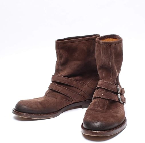 Amazon グッチ ダブルバックル スエードブーツ メンズ Size 8 M 中古 ブーツ