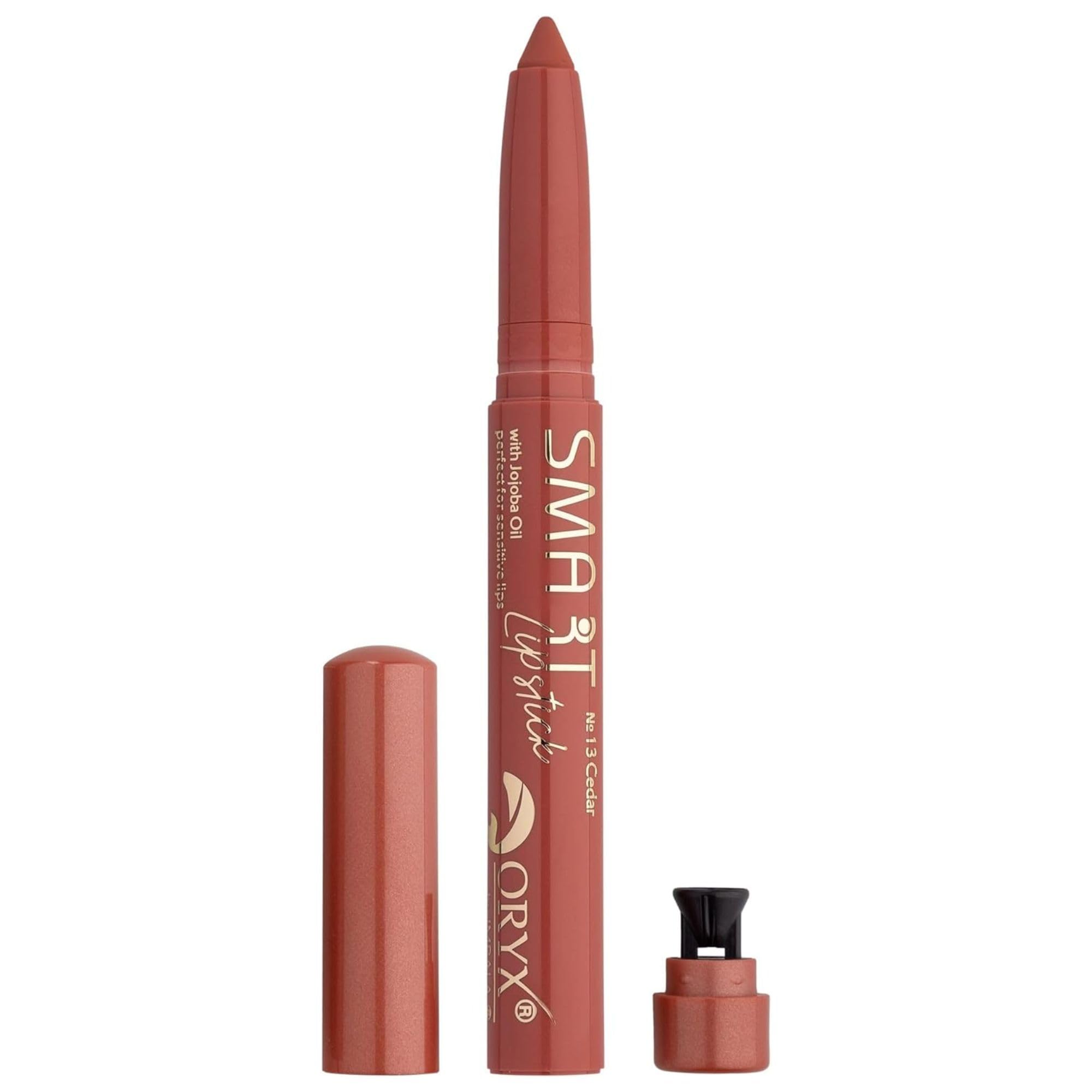 Impala Oryx SMART Matte Lipstick | Automatic Lipstick with Pencil Sharpener | Permanent, Long Lasting (13 Cedar)