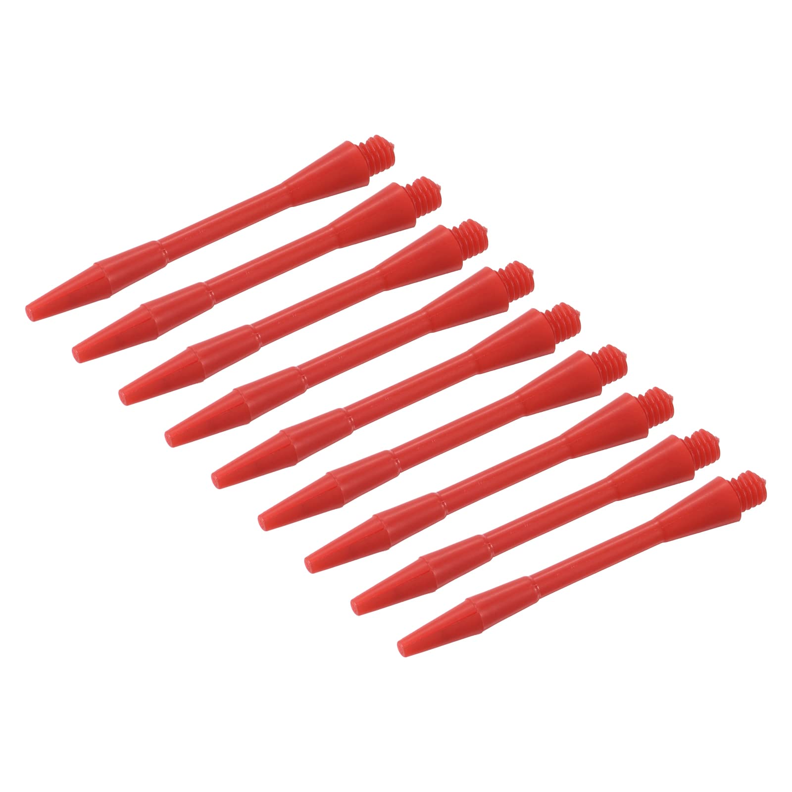 PATIKIL 45mm Dart Shafts, Medium 2BA Thread Plastic Dart Stems Dart Accessories for Steel Tip - 9 Pack (Red)