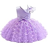 IBTOM CASTLE Toddler Butterfly Dress Baby Girls 3D Butterfly Tulle Birthday Dress Princess Formal Party Pageant Tutu Dress