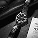 TOMORO Slim Eclipse Luxury Men Watch Japan Quartz Brass Case Leather Ultra Thin Black Casual Clock
