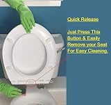 AAN Soft Close White Toilet Seat Quick Release UF Material Top Fitting Oval view 8