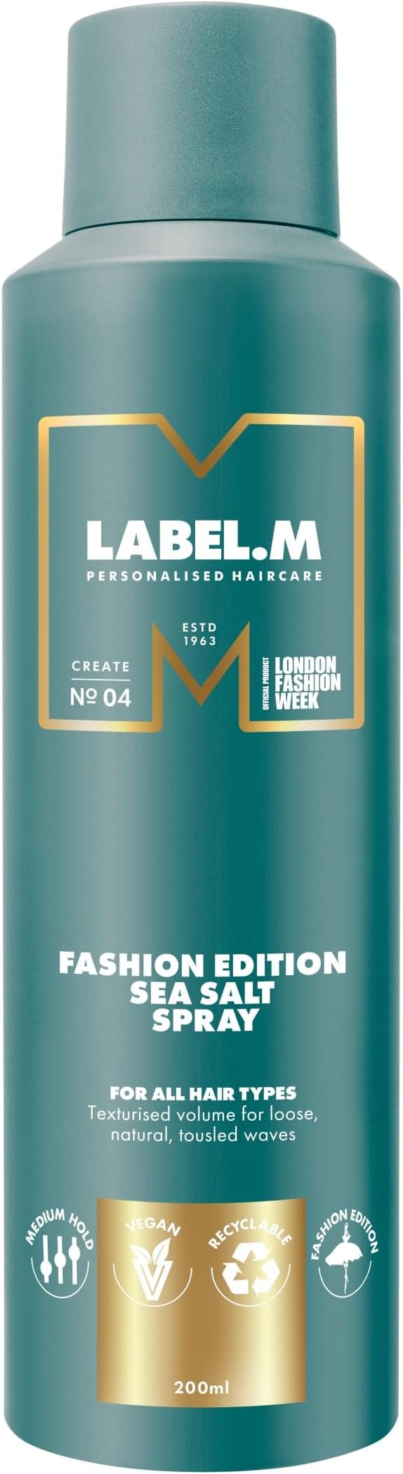 label.m Fashion Edition Sea Salt Spray 200ml Beach Waves Texture Matt Finish