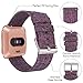 EZCO Bands Compatible with Fitbit Versa/Versa 2 / Versa Lite, Woven Fabric Breathable Watch Strap Quick Release Replacement Wristband Accessories Compatible Versa Smart Watch Women Man