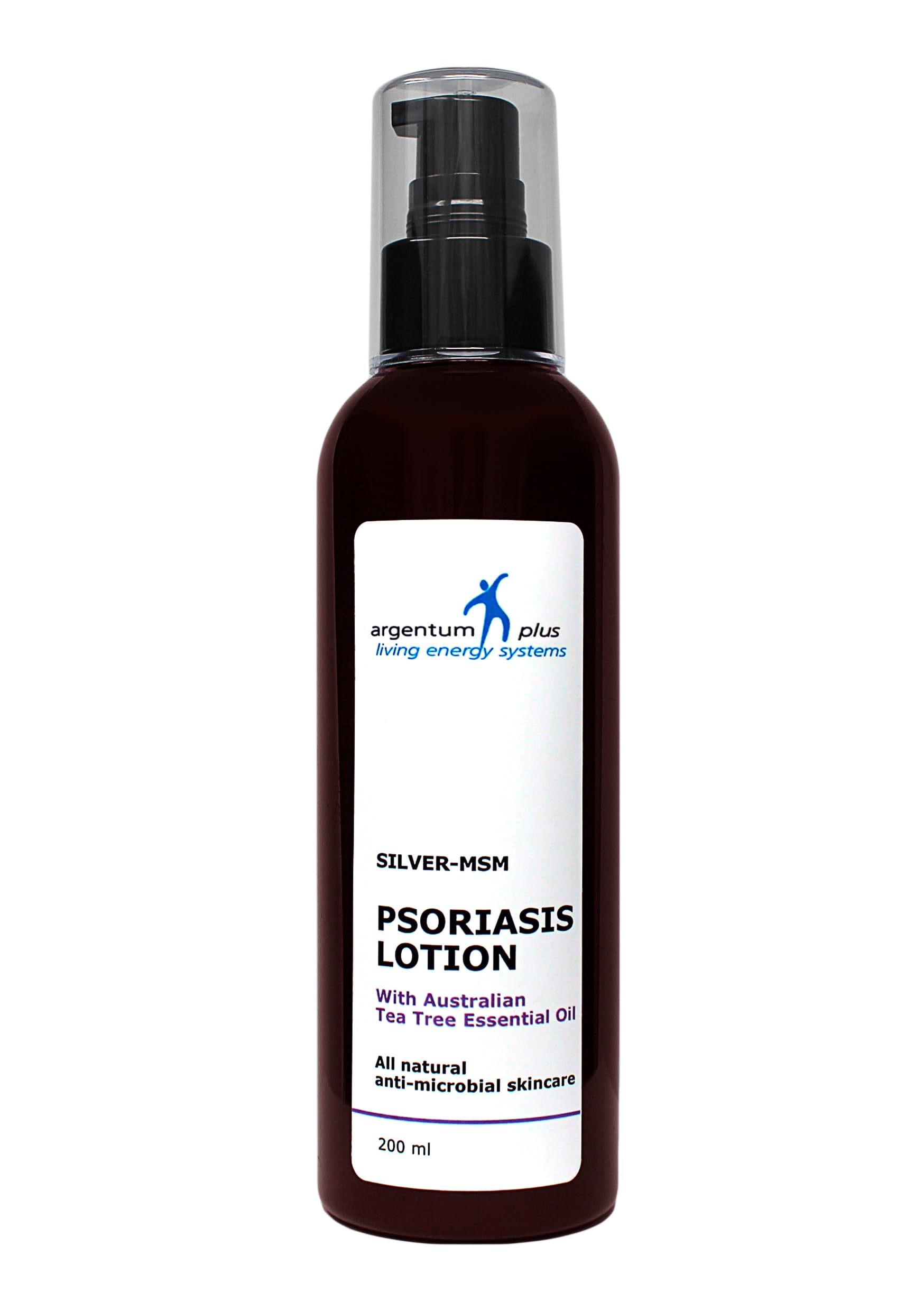argentum plus - Silver-MSM Psoriasis Lotion with Australian Tea Tree 200ml | For skin prone to Psoriasis — image 1