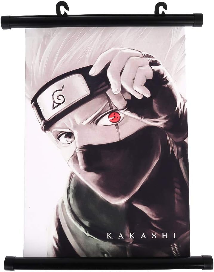 WerNerk Naruto Poster Fabric Scroll Painting Wall Picture Naruto Anime Characters Uchiha Itachi Sasuke Wall Scroll Hanging Decor(Available in Two Sizes)(M: 30X45 cm Style 2)