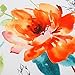 Vaulia Lightweight Microfiber Duvet Cover Set, Colorful Floral Print Pattern, White/Orange Color - Twin Size