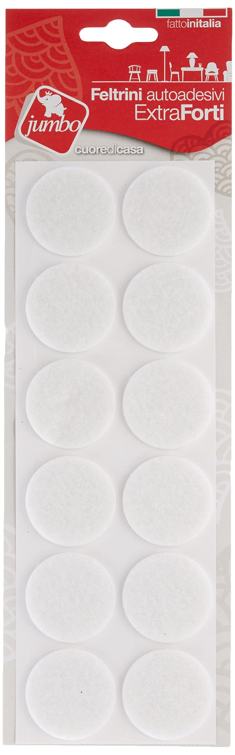 Set of Assorted Felt Stickers, Brico Line, White