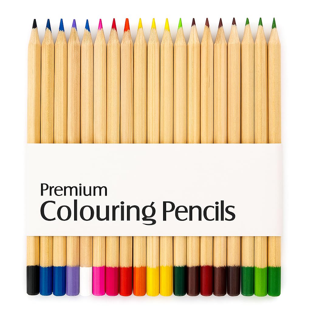 Lizzy 20 Pack Premium Colouring Pencils for Kids – Evolution Vivid Colouring Pencils – Extra Strong, Easy to Sharpen, Bright Colours – Art & School Supplies – Ideal for Drawing & Sketching (02 Pack)