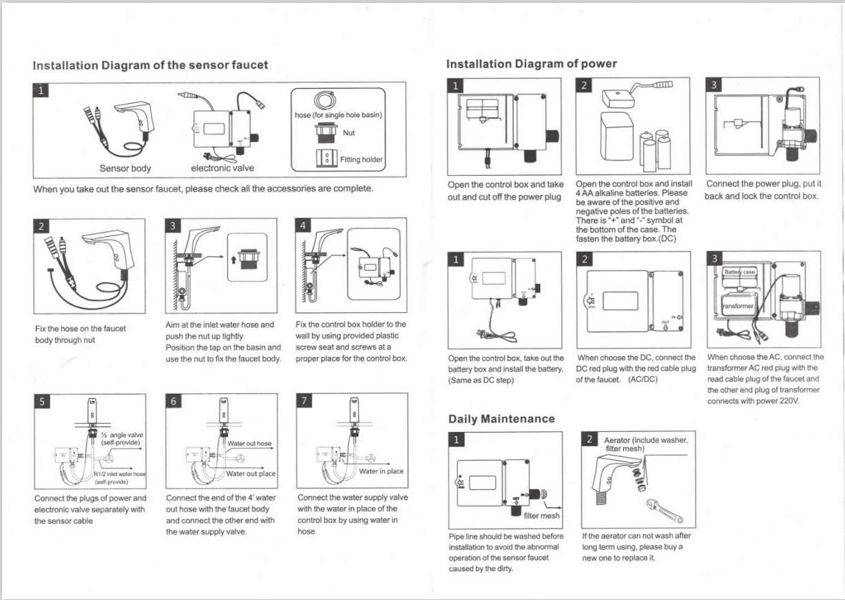 Yosoo Automatic Infrared Sensor Faucet, Zinc Alloy Smart Touchless Sink Faucet Kitchen Bathroom Water Tap with Control Box - Image 4