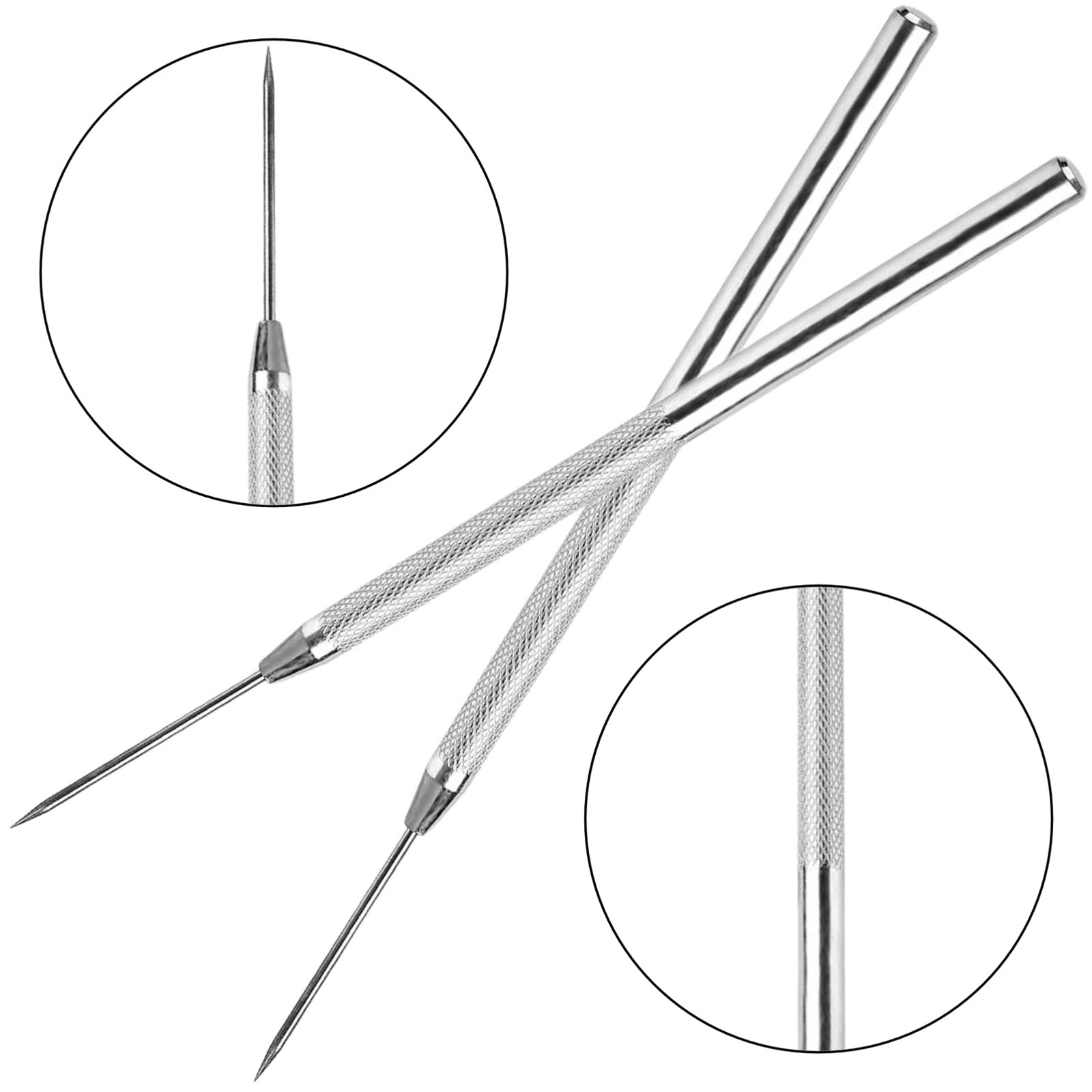 2 PCS Clay Needle Tools, Polymer Clay Sculpting Tools, Stainless Steel Pottery Tools, Air Dry Clay Tools for Dotting Sewing Modeling Carving