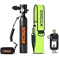 SMACO S300 Plus Mini Scuba Tank 0.5L Portable Mini Diving Tank Reusable Pony Bottle up to 10 Minutes Dive Time Backup Diving Air Tank Kit Oxygen Cylinder for Underwater Exploration Rescue