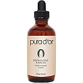 PURA D'OR 4 Oz Nail and Cuticle Oil - Nourishing Treatment with Dropper - Natural Blend Enriched with Biotin, Vitamin E, Milk for Nail Growth, Healthy Nail Beds and Great for Acrylic Nails