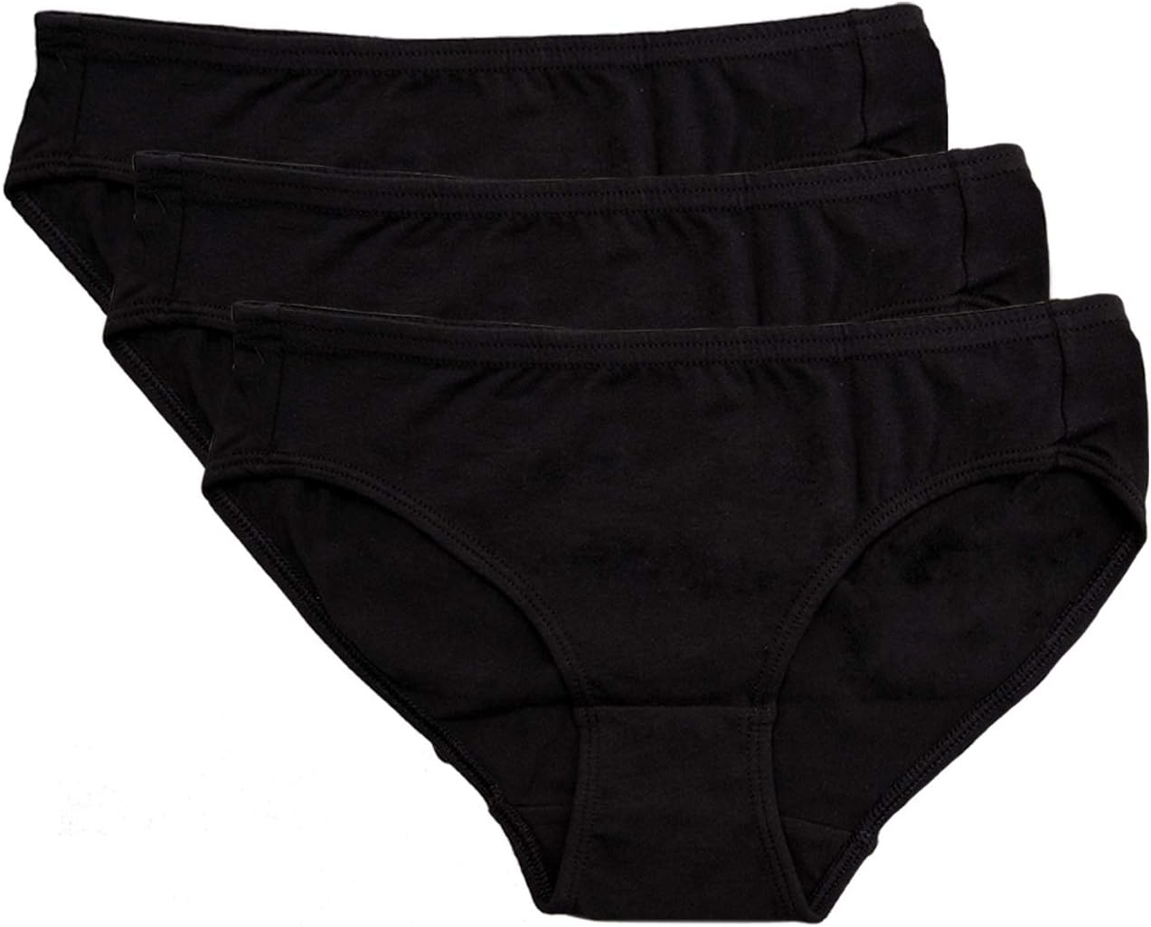 Rael/Hesta Organic Cotton Panties Underwear - Premium Fabric Breifs, Comfortable, Breathable, Soft,, Safe on sensitive skin for Women (X-Small, 3Black)