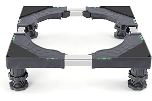 W B D WEIBIDA WBD WEIBIDA Mini Fridge Stand Adjustable Refrigerator Stand with 4 Strong Feet Universal Washer and Dryer Stand Heavy Duty Washing Machine Pedestal Fridge Platform for Dorm Appliance Universal Base