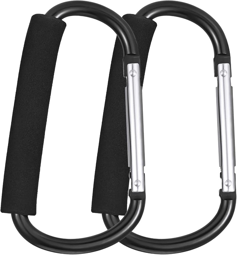 Fuyamp 2 Pack Buggy Clips Stroller Carabiner 6.3” Universal Large Hook