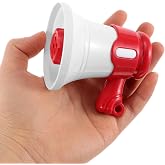 Kisangel Mini Megaphone Keychain Portable Loud Speaker for Kids Handheld Toy with Clear Sound for Team Events Backpack Tags Birthday and Graduation (8.00X7.00X6.00cm/3.14X2.75X2.36in)