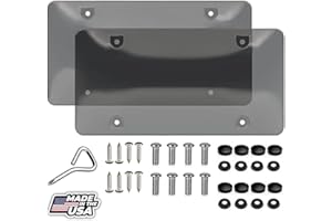 BLVD-LPF OBEY YOUR LUXURY 2 Unbreakable License Plate Bubble Covers 4 Holes Universal Fitment Choose Your Shield Color (Clear-B)