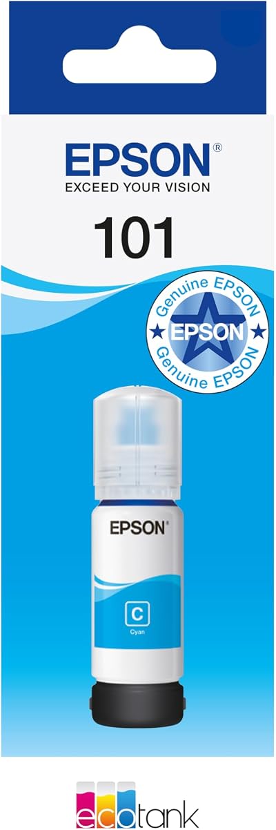 Epson EcoTank 102 Cyan Ink Bottle High Yield 6000 Pages for ET Series