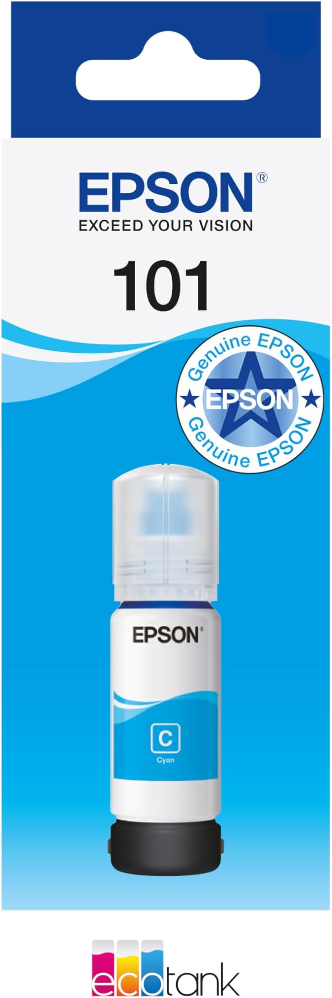Epson EcoTank 102 Cyan Ink Bottle High Yield 6000 Pages for ET Series
