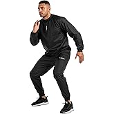 BOXRAW Lineal Professional Sauna Suit for Men Top & Bottoms Non Rip Weight Loss Sweat Suit Boxing MMA Training Gym
