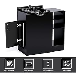 OmySalon Shampoo Bowl with Cabinet, Portable Salon