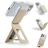 MOFT Phone Tripod Wallet, 3 in 1 Phone Stand Magnetic Wallet, NFC-Supported Magnetic Phone Stand, MOVAS Vegan Leather Adjustable Card Holder, Earthen Beige