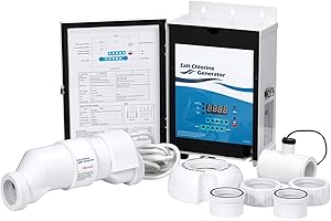 Ecoraiser Saltwater Pool Chlorine Generator Cell, Low Maintenance & Energy Efficient Pool Saltwater System for Above Ground &Inground Pools Up to 25,000 Gallons, Cell Salt 11