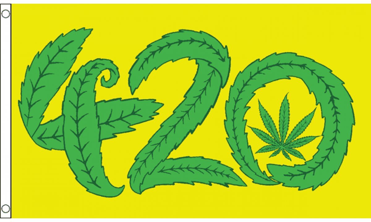 AZ FLAG - Marijuana 420 Flag - 3x5 Ft - 100D Polyester It'S 4.20 O Clock Banner with Two Metal Grommets - Fade Resistant - Vivid Colors - 3' x 5' Feet - 150x90 Cm