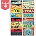 Motivational and Inspirational Posters with Quotes for School or College Decor. Art Prints with Positive Vibes. Set Includes Four 11x17 inch Posters. Great Classroom Posters. Great Gift!