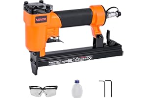 VEVOR Pneumatic Staple Gun, 22 Gauge Pneumatic Upholstery Stapler for 71 Series Fine Wire Staples 3/8-inch Crown 5/32"-5/8" L