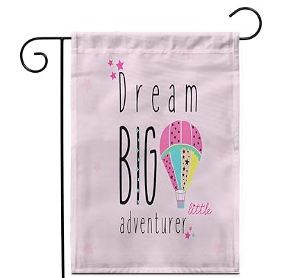 Amazon Com Awowee 12 X18 Garden Flag Pink Nursery Dream Big