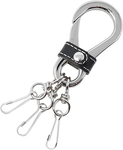 Amazon Co Jp H N Z イタリアンレザー 本革 カラビナ フック キーホルダー メンズ キーチェーン ブラック Kil 004bk ジュエリー