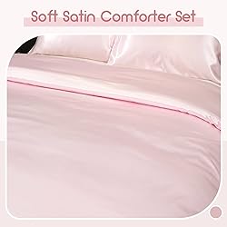 REDKEY Satin Comforter Set King Luxurious Soft