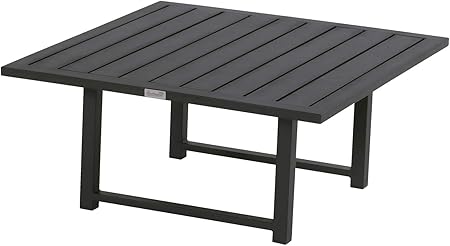 Amazon De Hartman Tim Kaffeetisch Schwarz Aus Aluminium 90x90x40cm Beistelltisch Garten Ablagetisch Aus Alu Outdoor Modern