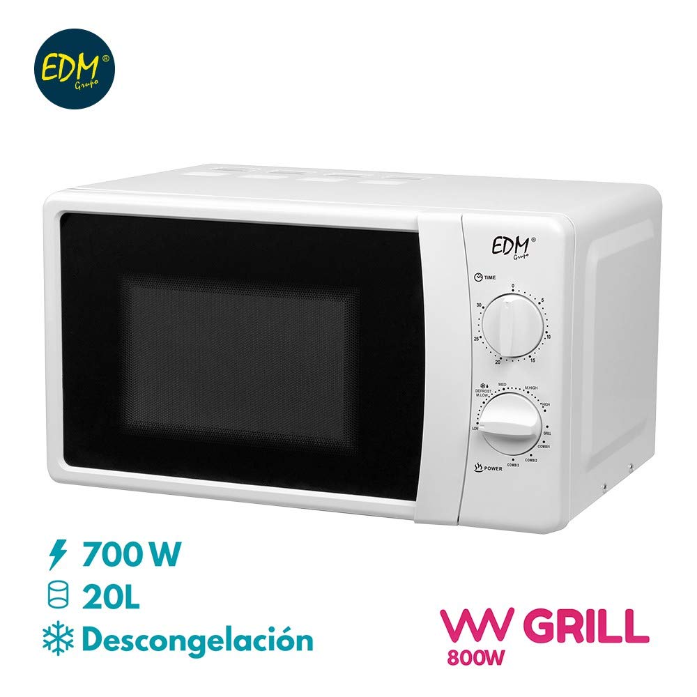 MICROONDAS 20L BASIC LINE 700W CON GRILL EDM: Amazon.es: Hogar