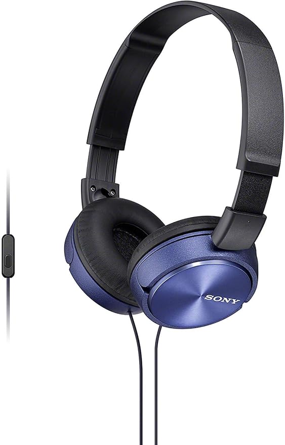 Sony Foldable Headphones with Smartphone Mic and Control Metallic Blue Amazon.ca Electronics