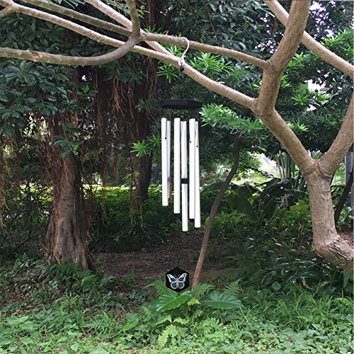 FONMY Wind Chime Outdoor Amazing Melodic Chimes Nature Bamboo with 6 Aluminum Tubes Quality Decoration for Garden Patio Balcony Home Outdoor Indoor Silver Chimes-33 inches Long Worth Gift Wind Chimes - Thumbnail 5