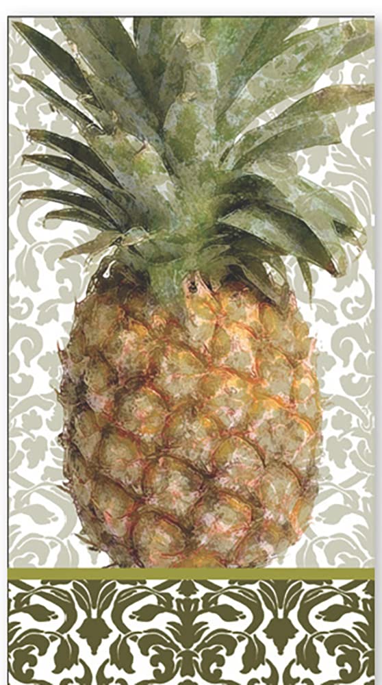 Ideal Home Range 16-Count 3-Ply Paper Guest Towel Napkins, Exotic Pineapple