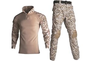 Lilychan Men's Military Uniform Airsoft Tactical Army Suits Combat Shirt Pants Paintball Gear