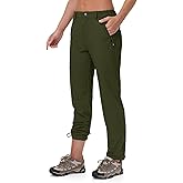 TBMPOY Women's Lightweight Hiking Pants Water Resistant Quick Dry Travel Work Outdoor Fishing Pants Zipper Pockets