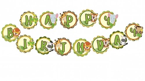 Amazon Com Safari Happy Birthday Banner Safari Banner Safari